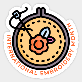 International Embroidery Month Sticker